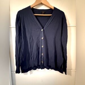 Preloved see Thru/ Sheer J. Crew Fine Cardigan Sweater Size S